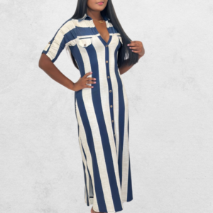 Chemise Longo - Listrado Azul Oceano