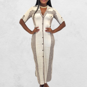 Chemise Longo - Listrado Primeira Dama