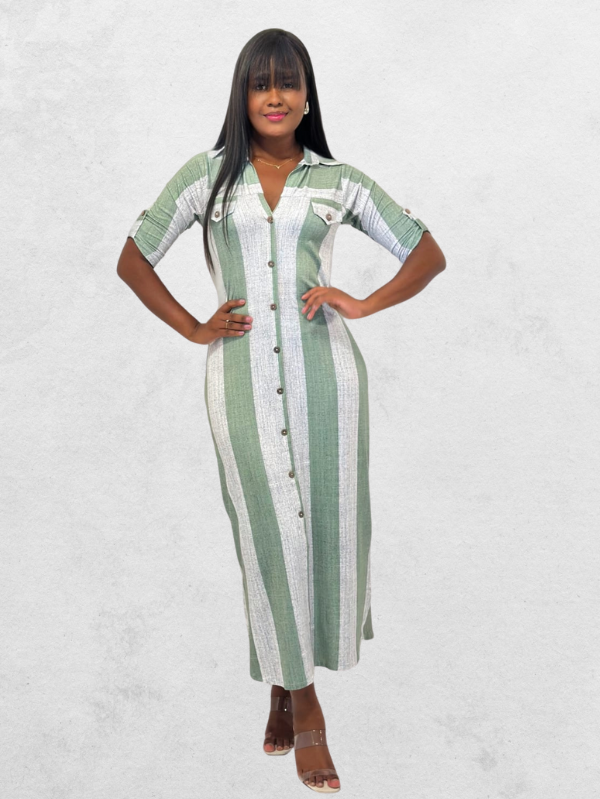 Chemise Longo - Listrado Verde Charme