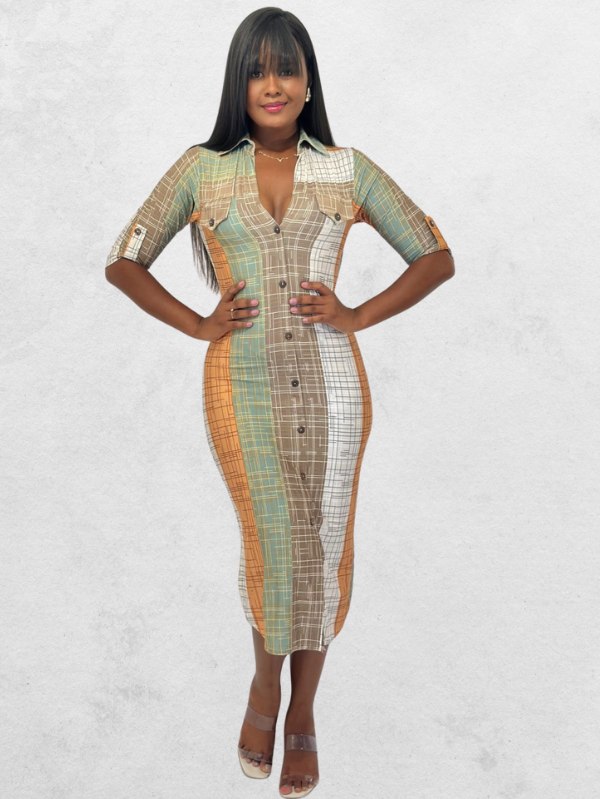 Chemise Midi - Xadrezinho Casual