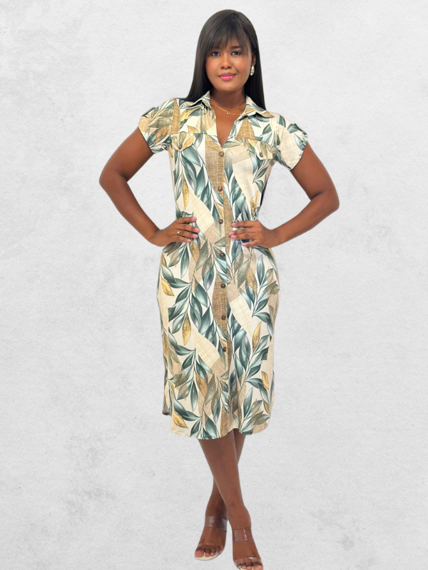 Chemise Midi - Verde Oliva